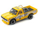 Datsun Pandem 620 Pickup Truck MoonEyes Yellow with White Sides and Graphics 1/64 Diecast Model Car Pop Race PR640250