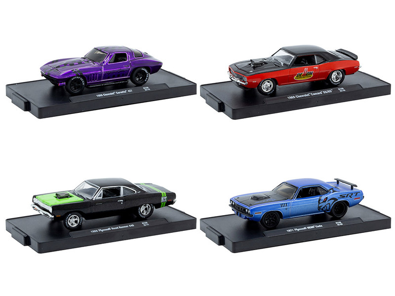 Auto Drivers Set of 4 pieces in Blister Packs Release 128 Limited Edition to 9600 pieces Worldwide 1/64 Diecast Model Cars M2 Machines 11228-128