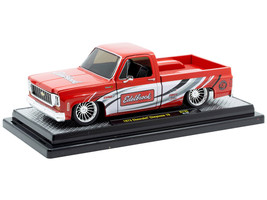 1973 Chevrolet Cheyenne 10 Pickup Truck Edelbrock Red with Graphics Limited Edition to 7850 pieces Worldwide 1/24 Diecast Model Car M2 Machines 40300-135A