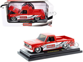 1973 Chevrolet Cheyenne 10 Pickup Truck Edelbrock Red with Graphics Limited Edition to 7850 pieces Worldwide 1/24 Diecast Model Car M2 Machines 40300-135A