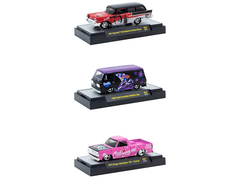 Sodas Set of 3 pieces Release 59 Limited Edition to 9600 pieces Worldwide 1/64 Diecast Model Cars M2 Machines 52500-A59