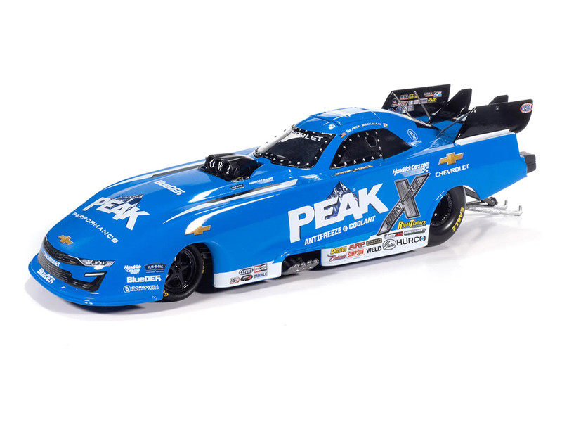 Chevrolet Camaro SS NHRA Funny Car Jack Beckman Peak 2025 John Force Racing Limited Edition 1/24 Diecast Model Auto World AWN049