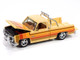 1981 Chevrolet Silverado Fleetside Pickup Truck Cream with Stripes Hobby Exclusive Series 1/64 Diecast Model Car Auto World AWSP191
