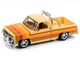 1981 Chevrolet Silverado Fleetside Pickup Truck Cream with Stripes Hobby Exclusive Series 1/64 Diecast Model Car Auto World AWSP191