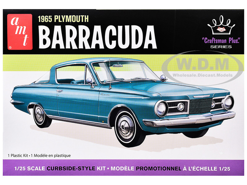 Skill 2 Model Kit 1965 Plymouth Barracuda Craftsman Plus Series 1/25 Scale Model AMT AMT1431M