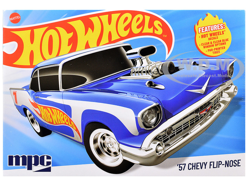 Skill 2 Model Kit 1957 Chevrolet Sedan Flip Nose Hot Wheels 1/25 Scale Model MPC MPC1031
