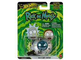 Rick s Ship Silver Rick and Morty 2013 Current TV Series Pop Culture Series Diecast Model Car Hot Wheels JHW95