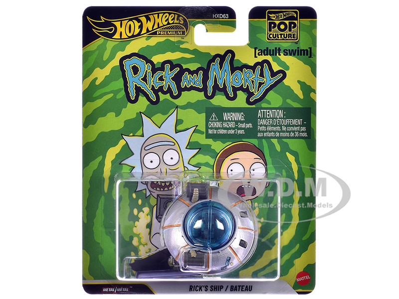 Rick s Ship Silver Rick and Morty 2013 Current TV Series Pop Culture Series Diecast Model Car Hot Wheels JHW95
