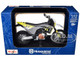 2023 Husqvarna 701 Supermoto Motorcycle Matt Black and Gray with Yellow and White Accents with Display Base 1/12 Diecast Model Maisto 32726BL