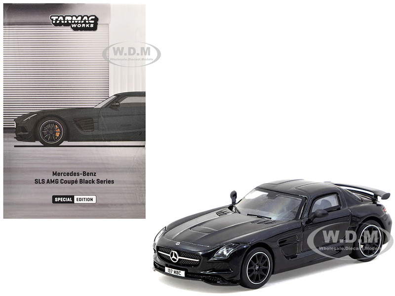 Mercedes Benz SLS AMG Coupe Black Series Black Metallic Global64 Series 1/64 Diecast Model Tarmac Works T64G-027-BK