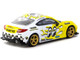 Toyota GR86 RHD Right Hand Drive MoonEyes White with Yellow Flames and Graphics Global64 Series 1/64 Diecast Model Tarmac Works T64G-038-MOON