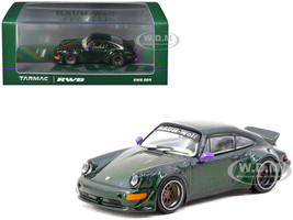 RWB 964 Green Metallic with Light Green Interior Hobby64 Series 1/64 Diecast Model Tarmac Works T64-TL037-GR