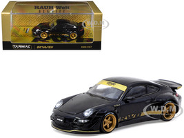 RWB 997 Black with Gold Wheels and Stripes Hobby64 Series 1/64 Diecast Model Tarmac Works T64-TL057-BK