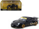 RWB 997 Black with Gold Wheels and Stripes Hobby64 Series 1/64 Diecast Model Tarmac Works T64-TL057-BK RWB 997 Black with Gold Wheels and Stripes Hobby64 Series 1/64 Diecast Model Tarmac Works T64-TL057-BK