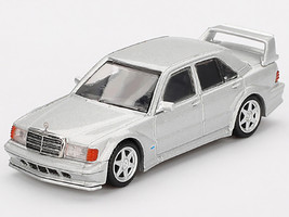 Mercedes Benz 190E 2 5 16 Evolution II Astral Silver Metallic Limited Edition 1/64 Diecast Model Car Mini GT MGT00852