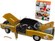 1966 Pontiac GTO Car Craft Magazine Test Car Gold Metallic with Black Top and Graphics Limited Edition to 300 pieces Worldwide 1/18 Diecast Model Car ACME A1801228