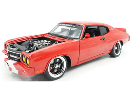 1970 Chevrolet Chevelle SS Red Eye Red with White Stripes Limited Edition to 354 pieces Worldwide 1/18 Diecast Model Car ACME A1805529