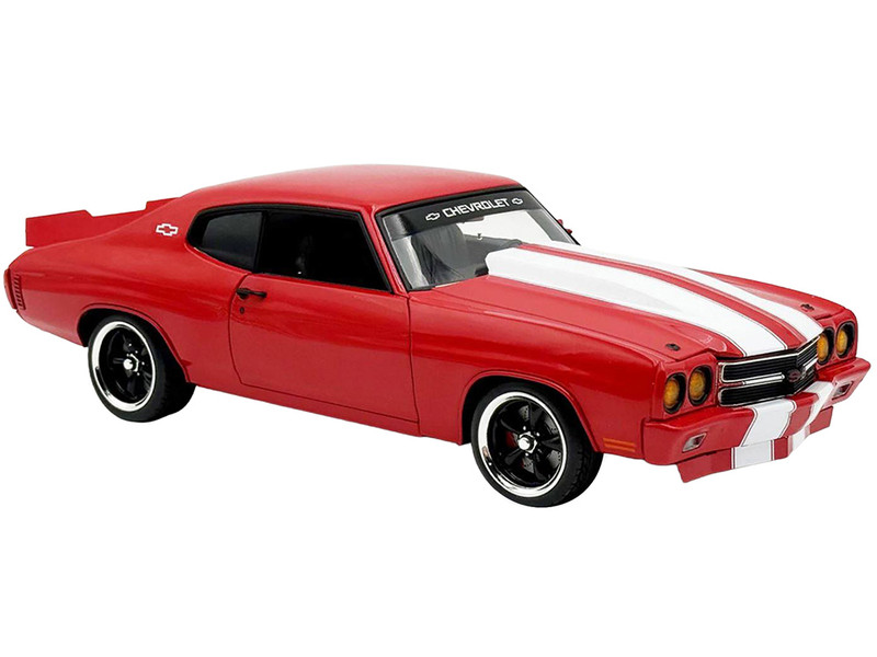1970 Chevrolet Chevelle SS Red Eye Red with White Stripes Limited Edition to 354 pieces Worldwide 1/18 Diecast Model Car ACME A1805529