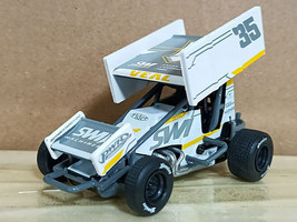 Winged Sprint Car #35 Jamie Veal SWI Earthworks White 2025 1/18 Diecast Model Car ACME A1825020