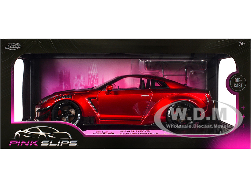 NISSAN GT-R (R35) LIBERTY WALK 2.0 RHD RED 1/18 DIECAST MODEL BY