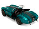 Shelby Cobra 427 MKII Teal Metallic with Gray Stripes Pink Slips Series 1/18 Diecast Model Car Jada 36467