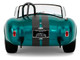 Shelby Cobra 427 MKII Teal Metallic with Gray Stripes Pink Slips Series 1/18 Diecast Model Car Jada 36467