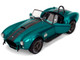Shelby Cobra 427 MKII Teal Metallic with Gray Stripes Pink Slips Series 1/18 Diecast Model Car Jada 36467