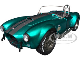 Shelby Cobra 427 MKII Teal Metallic with Gray Stripes Pink Slips Series 1/18 Diecast Model Car Jada 36467