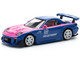 Mazda RX 7 RE Amemiya Widebody RHD Right Hand Drive Blue with Pink Hood and Stripes 1/64 Diecast Model Car Pop Race PR640240 Mazda RX 7 RE Amemiya Widebody RHD Right Hand Drive Blue with Pink Hood and Stripes 1/64 Diecast Model Car Pop Race PR640240