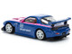 Mazda RX 7 RE Amemiya Widebody RHD Right Hand Drive Blue with Pink Hood and Stripes 1/64 Diecast Model Car Pop Race PR640240 Mazda RX 7 RE Amemiya Widebody RHD Right Hand Drive Blue with Pink Hood and Stripes 1/64 Diecast Model Car Pop Race PR640240
