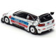 Pandem Civic EG6 RHD Right Hand Drive White with Stripes and Graphics VDX Tokyo Auto Salon Hong Kong 2025 Special Edition 1/64 Diecast Model Car Pop Race PR640457