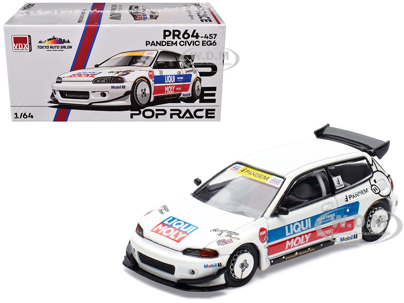 Pandem Civic EG6 RHD (Right Hand Drive) White with Stripes and