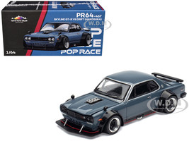Skyline GT R V8 Drift Hakosuka RHD Right Hand Drive Gray Tokyo Auto Salon Hong Kong 2025 Special Edition 1/64 Diecast Model Car Pop Race PR640467