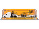Peterbilt 579 Tractor White with Lowboy Trailer and CAT 315C Excavator Yellow 1/87 (HO) Diecast Model Diecast Masters 84423