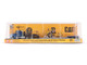 Kenworth T880 Tractor Blue Metallic with Lowboy Trailer and CAT Padfoot Roller Yellow 1/87 (HO) Diecast Model Diecast Masters 84424 Kenworth T880 Tractor Blue Metallic with Lowboy Trailer and CAT Padfoot Roller Yellow 1/87 (HO) Diecast Model Diecast Masters 84424