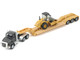 Kenworth T880 Tractor Black with Lowboy Trailer and CAT Roller Yellow 1/87 (HO) Diecast Model Diecast Masters 84425