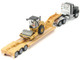 Kenworth T880 Tractor Black with Lowboy Trailer and CAT Roller Yellow 1/87 (HO) Diecast Model Diecast Masters 84425