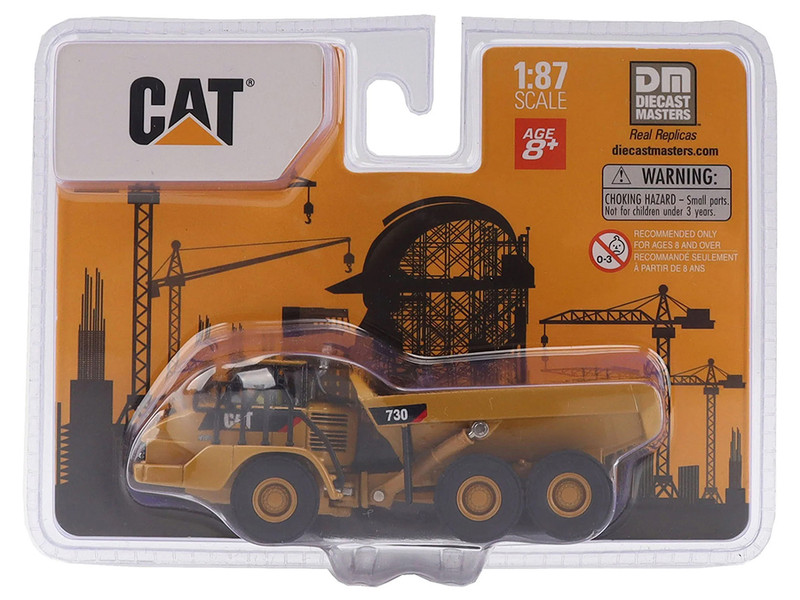 CAT Caterpillar 730 Articulated Truck Yellow 1/87 (HO) Diecast Model Diecast Masters 84552CS