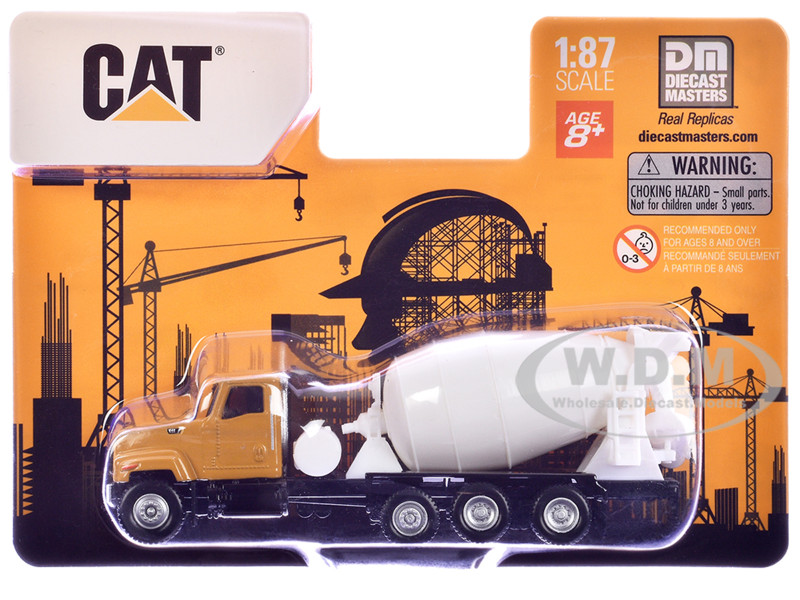 CAT Caterpillar CT681 Concrete Mixer Yellow 1/87 (HO) Diecast Model Diecast Masters 84664CS