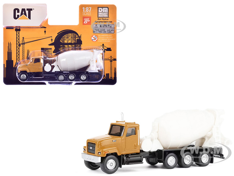 CAT Caterpillar CT681 Concrete Mixer Yellow 1/87 (HO) Diecast Model Diecast Masters 84664CS