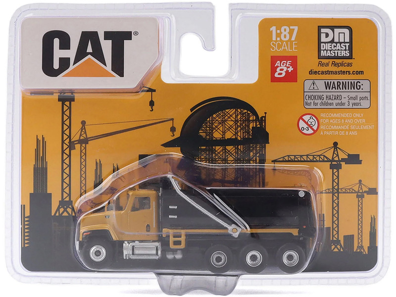 CAT Caterpillar CT681 Dump Truck Yellow 1/87 (HO) Diecast Model Diecast Masters 84665CS