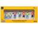 Construction Workers 7 Piece Figure Set for 1/50 Scale Models Diecast Masters 85790