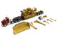Kenworth T880 Day Cab Red and Trail King TK120 Lowboy Trailer with CAT Caterpillar D11R Dozer and Components Load Transport Series 1/50 Diecast Model Diecast Masters 85787