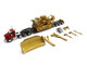 Kenworth T880 Day Cab Red and Trail King TK120 Lowboy Trailer with CAT Caterpillar D11R Dozer and Components Load Transport Series 1/50 Diecast Model Diecast Masters 85787