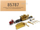 Kenworth T880 Day Cab Red and Trail King TK120 Lowboy Trailer with CAT Caterpillar D11R Dozer and Components Load Transport Series 1/50 Diecast Model Diecast Masters 85787