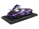 2012 Ferrari LaFerrari Purple Dubai Metallic Viola Vio with Black Top With Display Case Limited Edition to 300 pieces Worldwide 1/18 Diecast Model Car BBR BBR182237DIE
