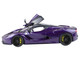 2012 Ferrari LaFerrari Purple Dubai Metallic Viola Vio with Black Top With Display Case Limited Edition to 300 pieces Worldwide 1/18 Diecast Model Car BBR BBR182237DIE