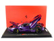 2012 Ferrari LaFerrari Purple Dubai Metallic Viola Vio with Black Top With Display Case Limited Edition to 300 pieces Worldwide 1/18 Diecast Model Car BBR BBR182237DIE