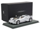 Pagani Zonda C12 Silver Metallic VIN 001 20th Anniversary Restoration with DISPLAY CASE Limited Edition to 199 pieces Worldwide 1/18 Model Car BBR P18170A