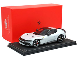 Ferrari 12Cilindri Bianco Artico Artic White with Black Top with DISPLAY CASE Limited Edition to 48 pieces Worldwide 1/18 Model Car BBR P18248B